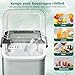 Maine Bullet Ice Maker, Counter Top Ice Maker with Portable Carrying Handle, 33 lb/24H Portable Ice Maker Suitable for Home, Office, Kitchen, RV, 9 Cubes Ready in 7-8 Mins