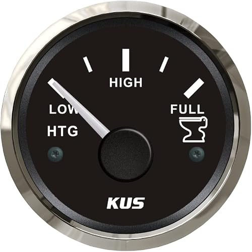 KUS Holding Tank Level Gauge Meter Indicator 0-190ohm 12V/24V 52MM(2") with Backlight