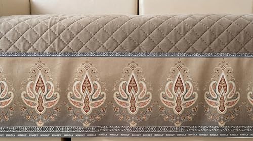 Image of KINGLY Sofa Cover 4 Seater Fully Covered | Stretchable Anti-Slip Slipcover | Washable Furniture Protector | Italian Mousse | Seat & Back | Set of 2Pc
