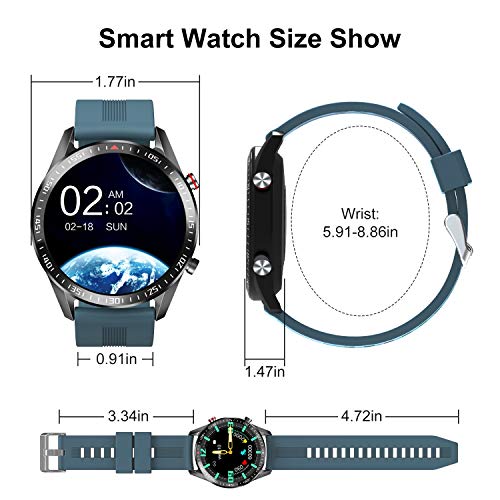 Bingofit Men Smart Watch, Waterproof Sport Watch with 23 Exercise Mode&Connected GPS for Android iOS, Dynamic Heart Rate Activity Tracker Watch Blood Pressure Sleep Monitor Fitness Smartwatch for Men
