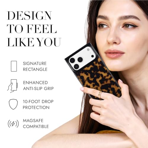 Image of COCOMII Rectangle for iPhone 18 Pro Max /17 Pro Max Case, Chestnut Tortoise