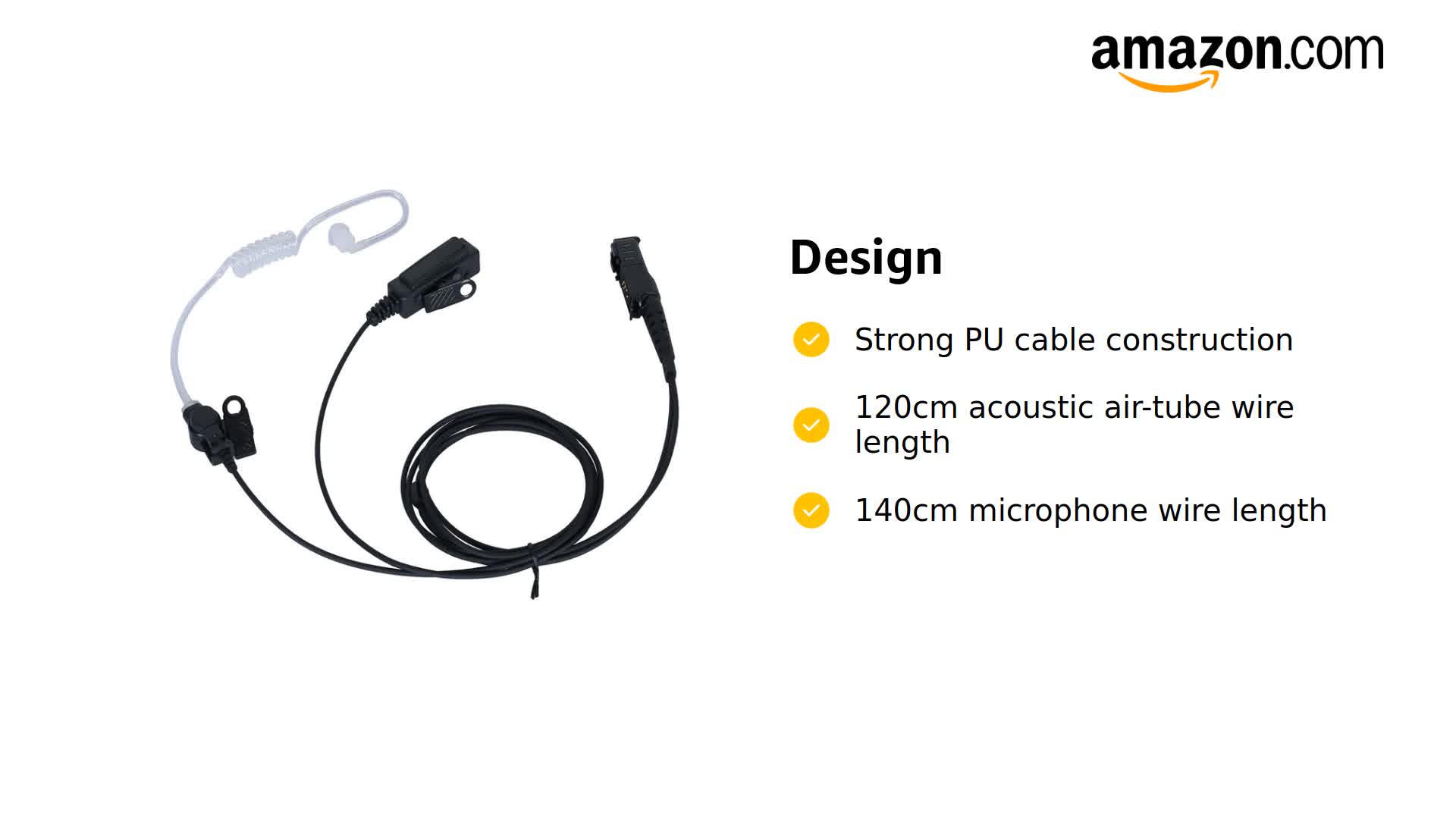 Auricolare Walkie-talkie A 2 Vie, Auricolare A Tubo D'aria Per - Foto 12