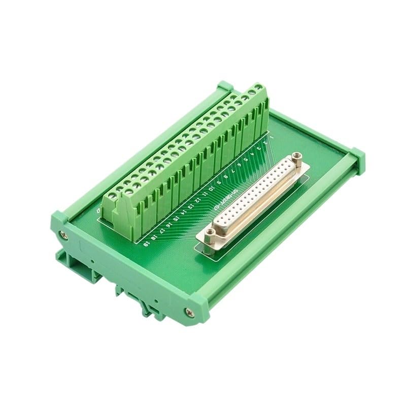 DB37green Relay Terminal Block Industrial Control Module DIN Rail Mounted Adapter Plate Screw Type Terminal Block Connector(SM-DB37F-G7)