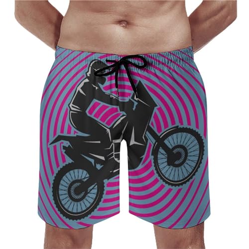 Maillot de bain séchage rapide style moto noire pantalon court