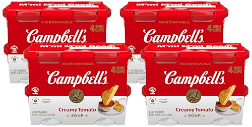 Image of Campbell's Creamy Tomato Soup, 7 Oz Microwavable Bowl (Pack of 16)