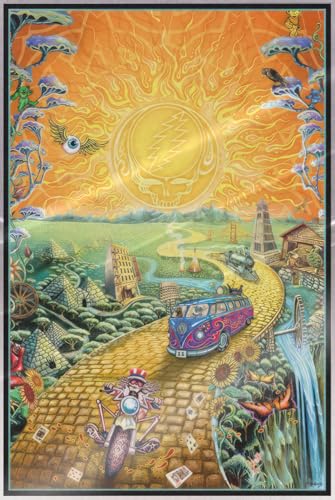 Grateful Dead - Music Poster (Golden Road - VW Bus) (Size: 24" x 36") (Laminated Poster)