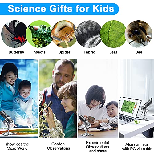 Digitales Mikroskop, Drahtlos Mikroskop 50x-1000x Vergrößerung Handheld USB HD Inspektionskamera WiFi Mikroskop Kamera… – Bild 8