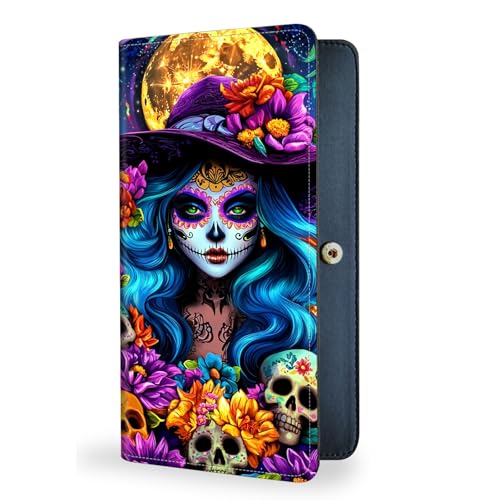 Womens Wallet,RFID Blocking Credit Card Holder,Long Bifold PU Leather Card Cash Clutch Ladies Travel Wallets