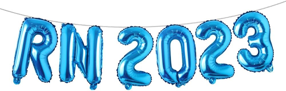 RN 2023 Nurse Graduation Balloons - 16 Inch Foil Letter Balloons For Nursing Party