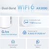 TP-Link Deco PX50 2-Pack, AX3000+G1500, 1 GHz CPU, Powerline/Mesh, Artificial Intelligence Support, Gigabit Ports, Connectivity Up to 150 Devices, Coverage Up to 420 m², Powerline Mesh WiFi 6 System