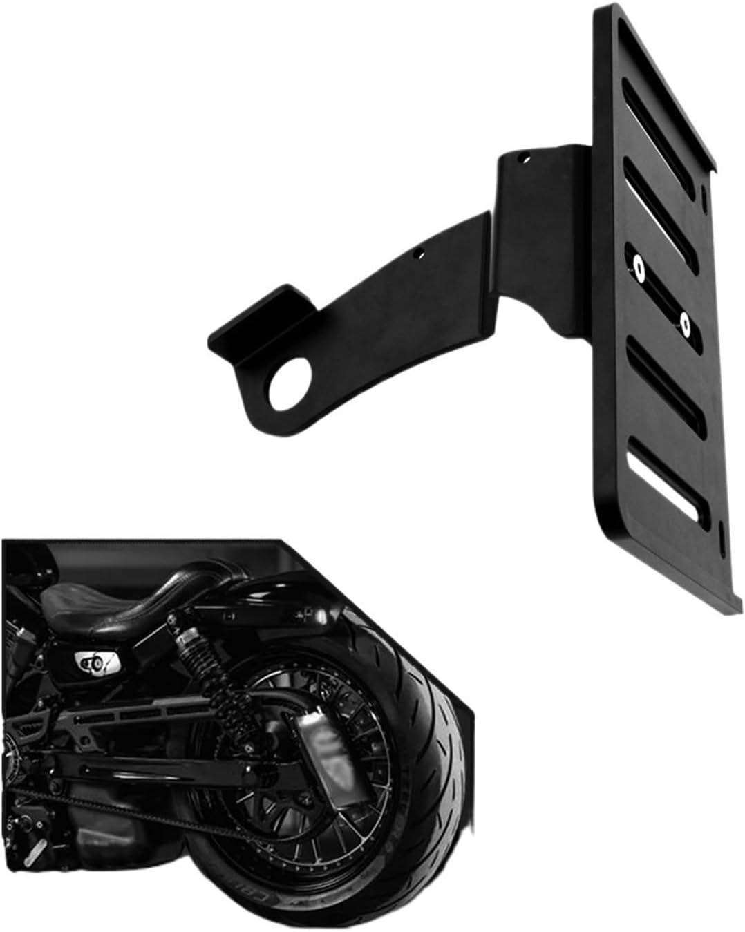 Compatible With Nightster 975 22-UP RH975 Registration Bracket Support Frame Accessory Motorcycle Side Mounting License Plate Holder (Size : Bracket)