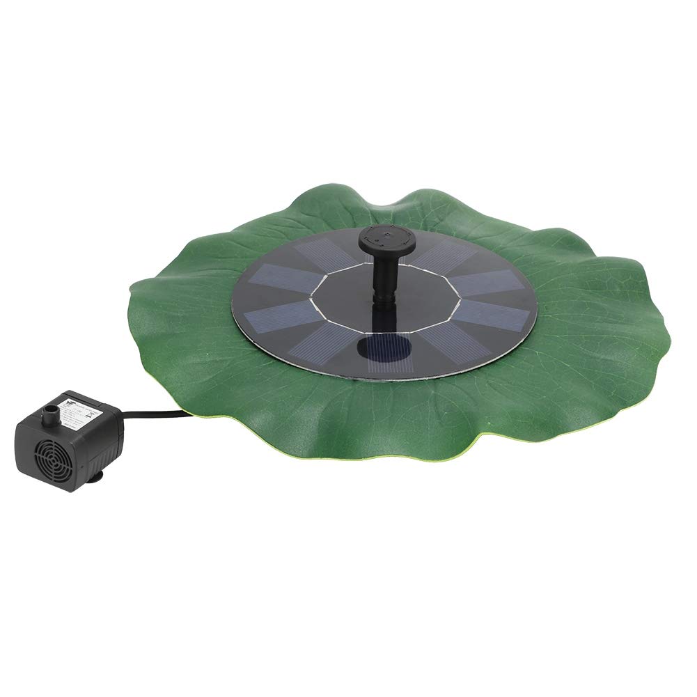 Pompe de Fontaine Solaire, Pompe Solaire Améliorée pour Bassin, Panneau de Fontaine à Eau Solaire Circulaire de 1,4 W avec 6 Attaches, pour Bain D'oiseaux Extérieur, Décoration