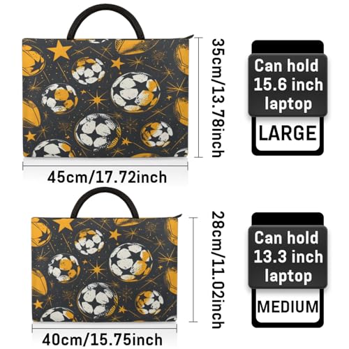 Stars Football Rugby Laptop Sleeve with Handle Waterproof Computer Carrying Case2