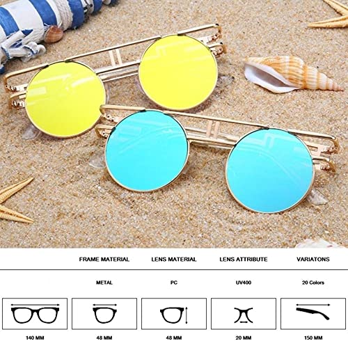 Vintage Round Steampunk Sunglasses Men And Women Punk Sun Glasses2