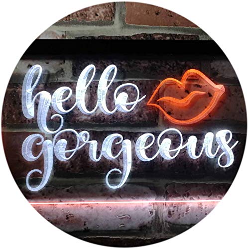 ADVPRO Hello Gorgeous Support Women Dual Color LED Neon Sign