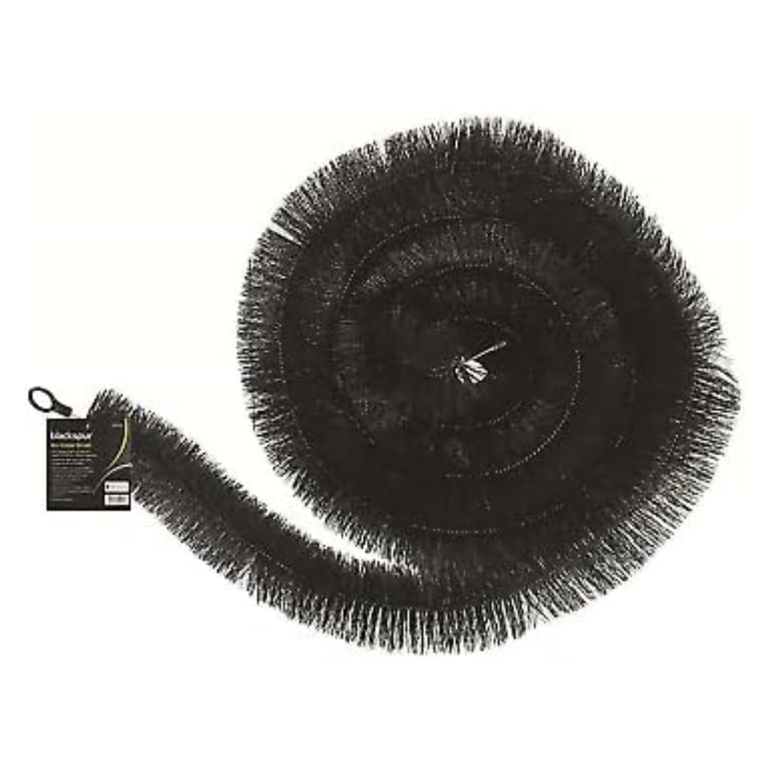 Gutter Brush Guard System Gutter Guard Brush 4m Black Leaf Guard Gutter Protection Stops Blocked Drains Leaf Guard Protection Lead Leaf Filter Guttering Drain Black