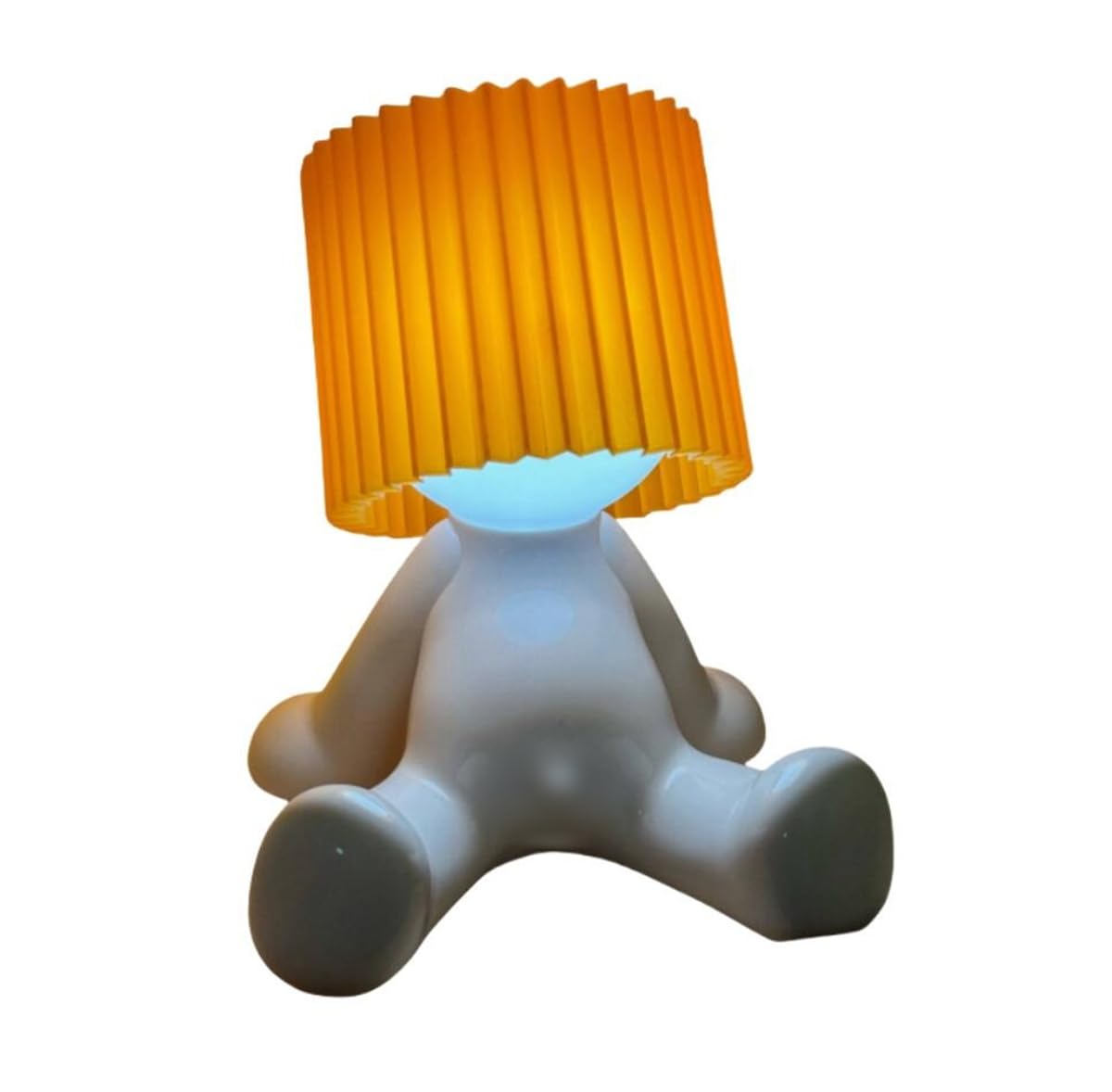 Lampada da scrivania Honfitat Shy Little Boy per amici, regalo per coppie, divertente decorazione per la casa, ornamento, luce notturna da comodino (arancione)