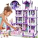 Puppenhaus für Mädchen, 4-5 Jahre alt Prinzessin Puppenhäuser, 4 Geschichten 14 Zimmer Kleinkind Puppenhaus mit 4 Puppen Möbel Zubehör, Spielhaus Spielzeug Geschenk für Kinder Alter 3+