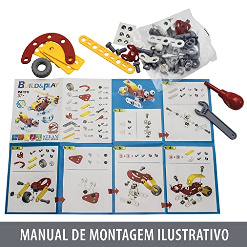 KaBaby Rescue Kit Brinquedo 2 Em 1 De Montar 57 Pçs Colorido Playduc