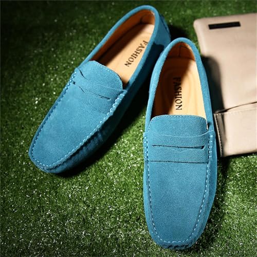 Image of PPXID Men's Dress Loafers Slip On Casual Shoes Lightweight Soft Penny Loafers Suede Driving Boat Shoes Moccasins
