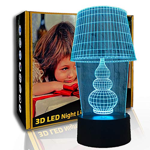 Preisvergleich Produktbild KangYD Tischlampe Modellierung 3D-Lampe, LED-Illusionslicht, Schlafnachtlampe, G - Handy-Kontrollbasis, Kreatives Licht, Nachttischlampe, Neuheitslampe, Glücksgeschenk