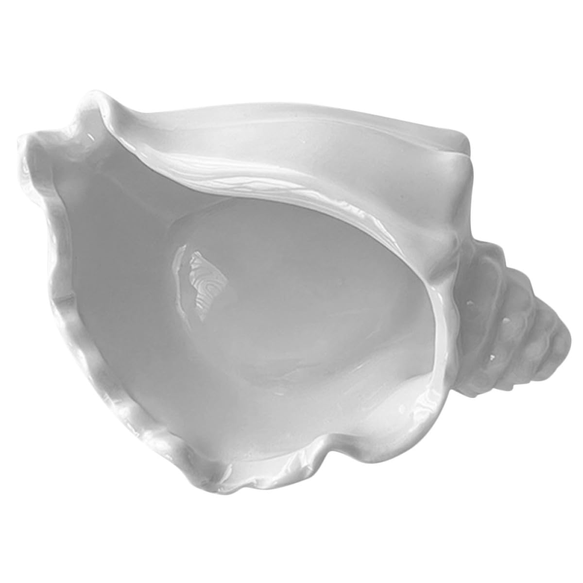 MAGICLULU Forma di Conchiglia Vassoio Bianca Gioielli in Ceramica