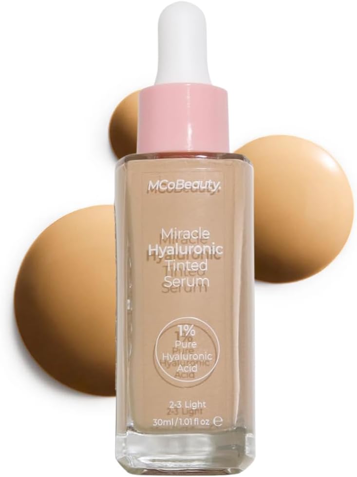 Miracle Hyaluronic Tinted Serum, 2-3 Light, Hydration & Glow for Radiant Skin, Vegan, Cruelty Free Cosmetics