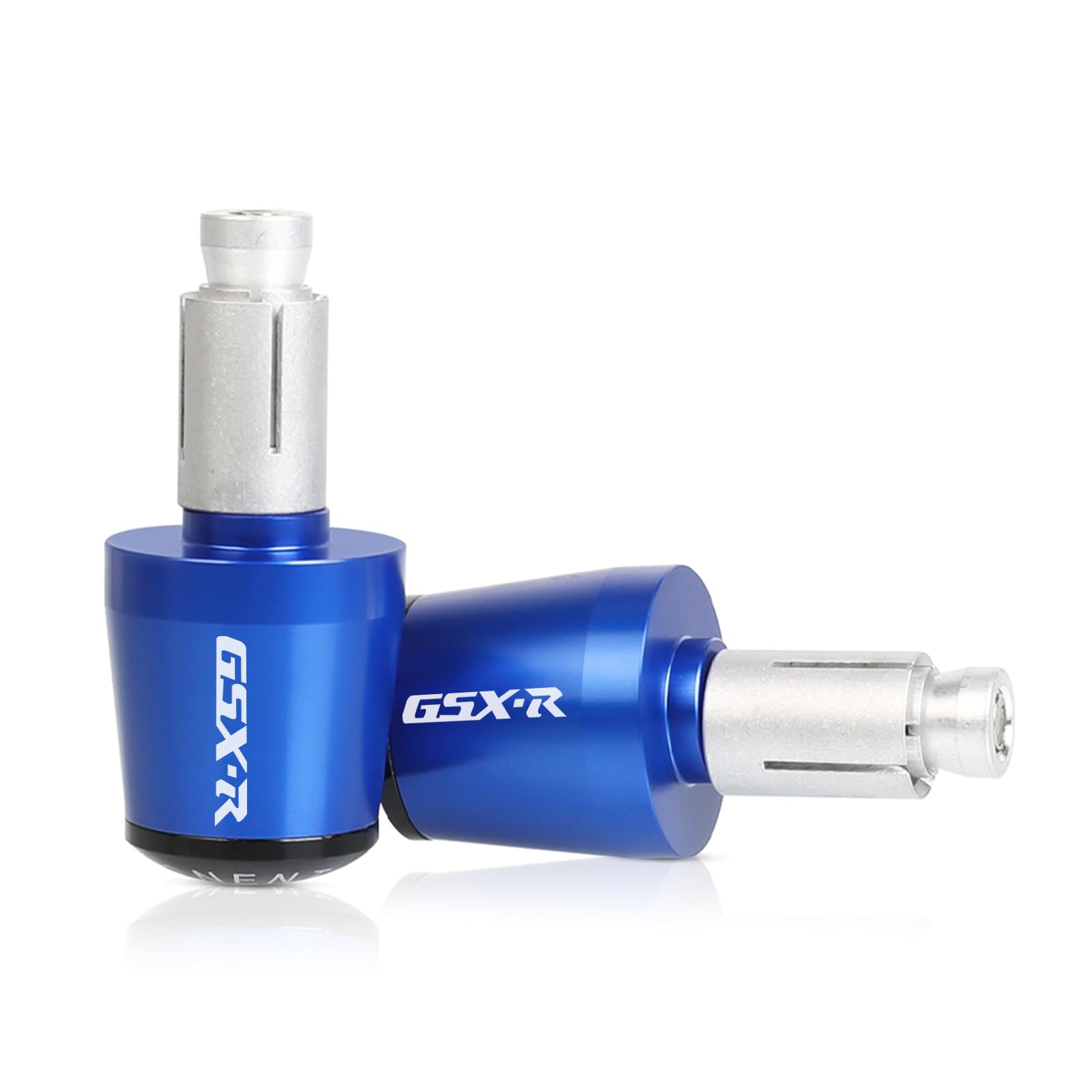 2Pcs 7/8"22mm Contrappeso Del Manubrio Per GSXR GSX-R 600 750 1000 1300 GSR750 Moto Manubrio Gear Balanced Plug Slider Manubrio Estremità Grips Cap Alluminio(blu)