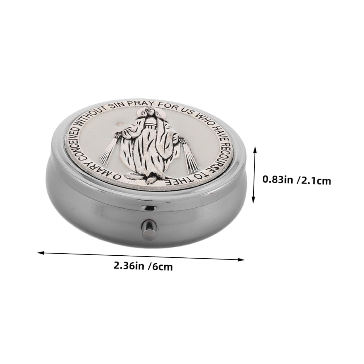 Hemoton 2pcs Elegant Metal Jewelry Chest with Mirror for Spiritual Milestones Trinket Organizer for First Communion Religious Keepsakes