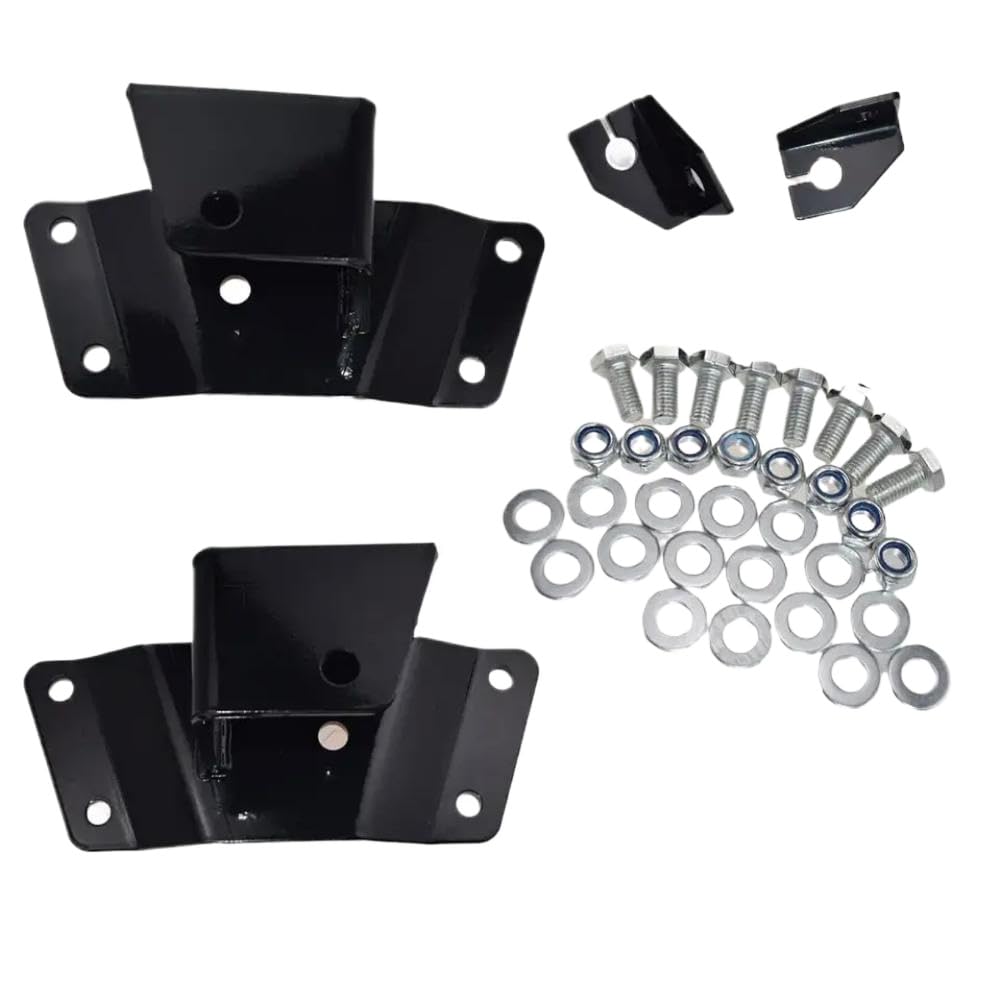 Kit d'abaissement 2 pièces en métal pour supports d'essieu arrière de 2 pouces Compatible With Silverado Sierra 1500 1988-1998 2WD 4WD EM-1051