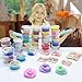 pokujyrt Butter Slime Kit with Multiple Colors, 42 Packed Slimes with 24 Decorative Toppings, Sprinkles, Craft Toy, Party Favors for Kids, Gift for Girl and Boys 6 7 8 9 10 11 12