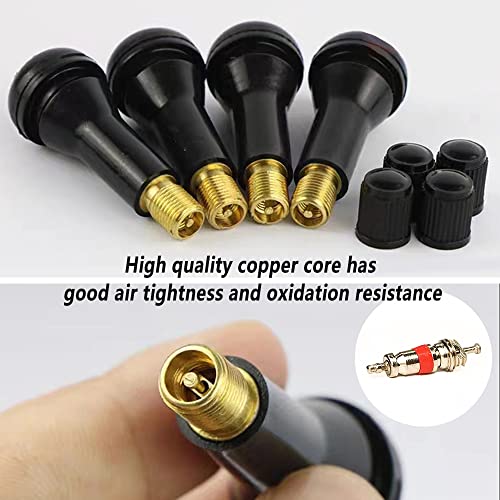4Pcs Tr413/Tr414 Snap-In Valve Stems For Tubeless Valve(0.453"/11.5Mm Rim Holes) Extension Tubeless Valve Stems Fit Car,Trucks,Trailers,Atvs And Motorcycles (Tr414/4Pcs) #TOP4