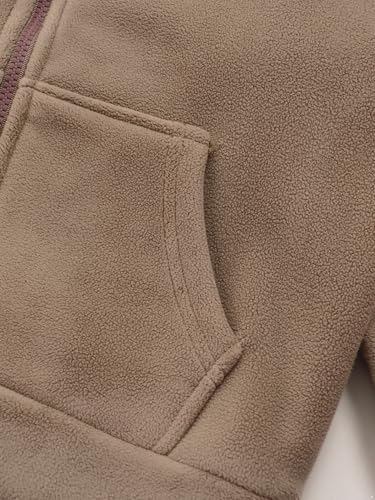 Boys Girls Fleece Warm Jacket Coats Stand Collar Long Sleeve Zipper Outerwear Sweatshirt4