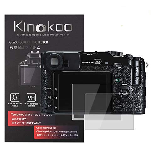 kinokoo Fuji Fuji Screen Protector Film for Mirrorless SLR Cameras X-Pro1 Instax Mini Evo 9H Hardness High Transmittance Anti-Fingerprint Bubble Free Tempered Glass Thickness 0.01 inch (0.3 mm) Set of