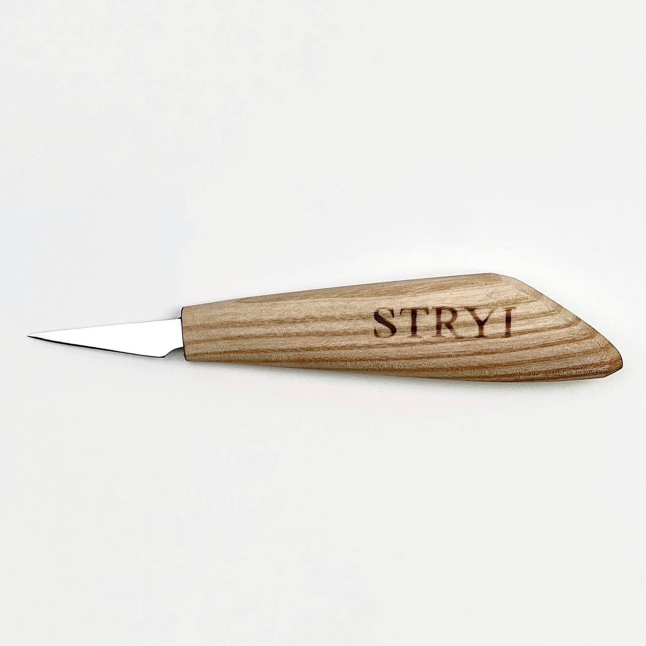Coltello da intaglio in legno da 40 mm STRYI PROFI - Coltello per WHITTLING, SLOYD, al dettaglio, realizzato in acciaio al carbonio temprato