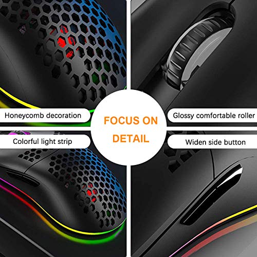 AIRENA-Souris-Gamer-Souris-Gaming-PC-avec-Effets-declairage-RGB-7200-DPI-reglable-6-Boutons-programmables-Conception-de-Souris-Ergonomique-pour-Gaming-OrdinateurLaptopMac