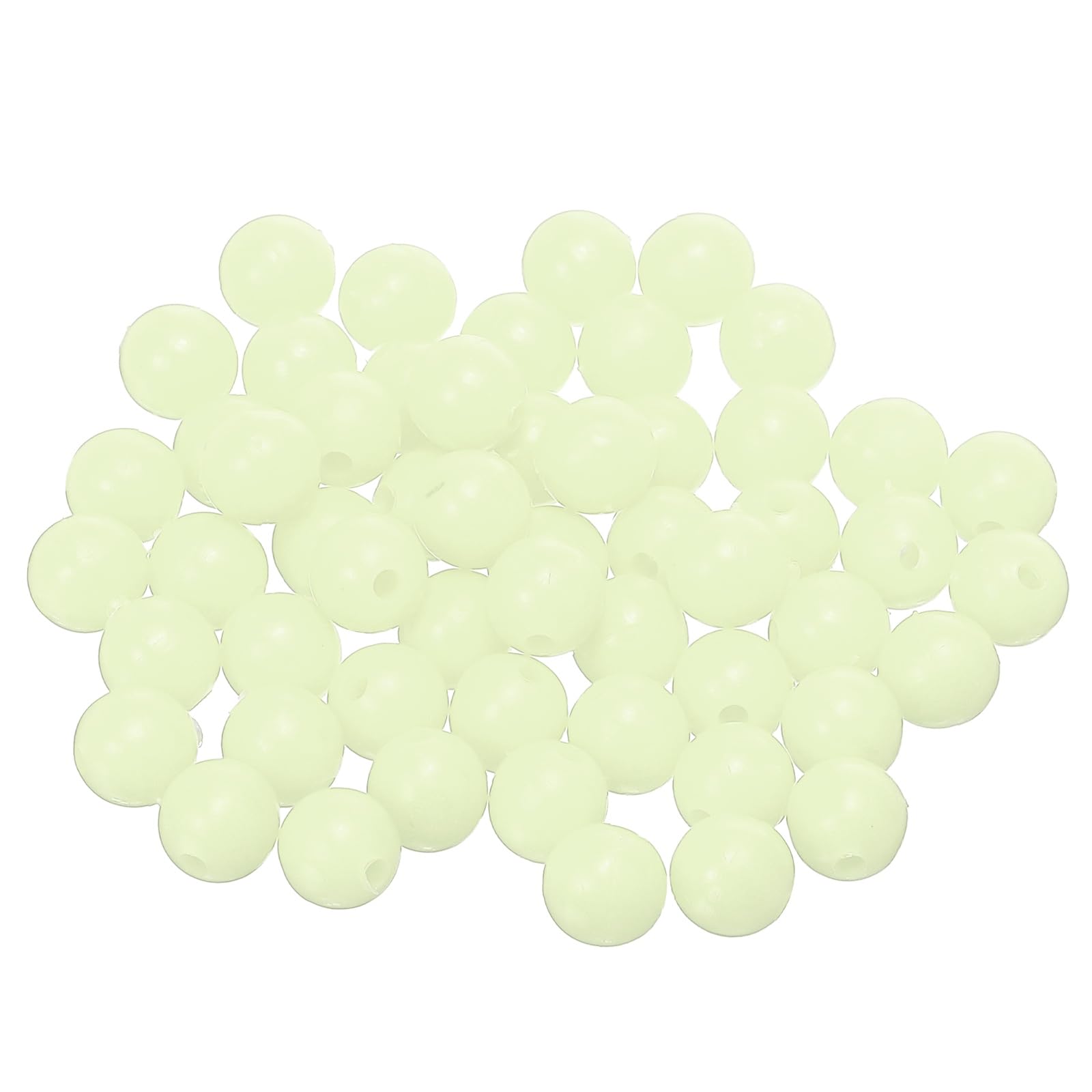 YELARXI Fishing Beads Glow Soft Plastic Fish Rigs 8 mm (500 Pack, Natural Color)