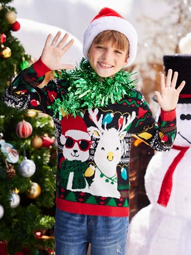 BesserBay Kid's Christmas Ugly Sweater Xmas Knitted Sweatshirt 4-14 Years3