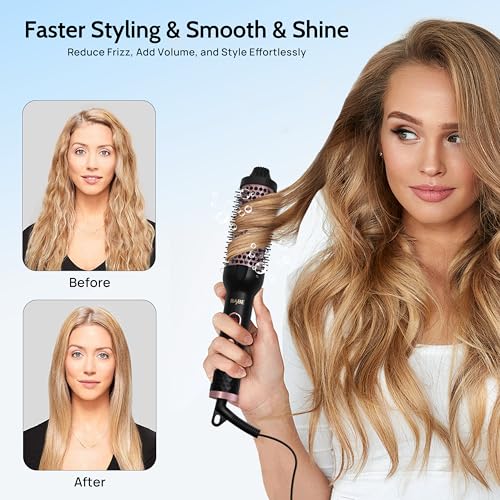 Babe Ceramic Thermal Brush: 10 Temperature Settings & Fast Heating for Quick Blowouts