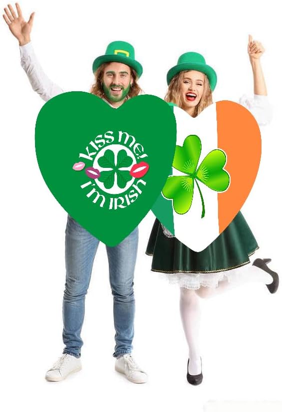Miniatura 4 de NBSAIRMO Disfraz de corazón para adulto, disfraz de día de San Valentín, disfraz de San Patricio para adultos
