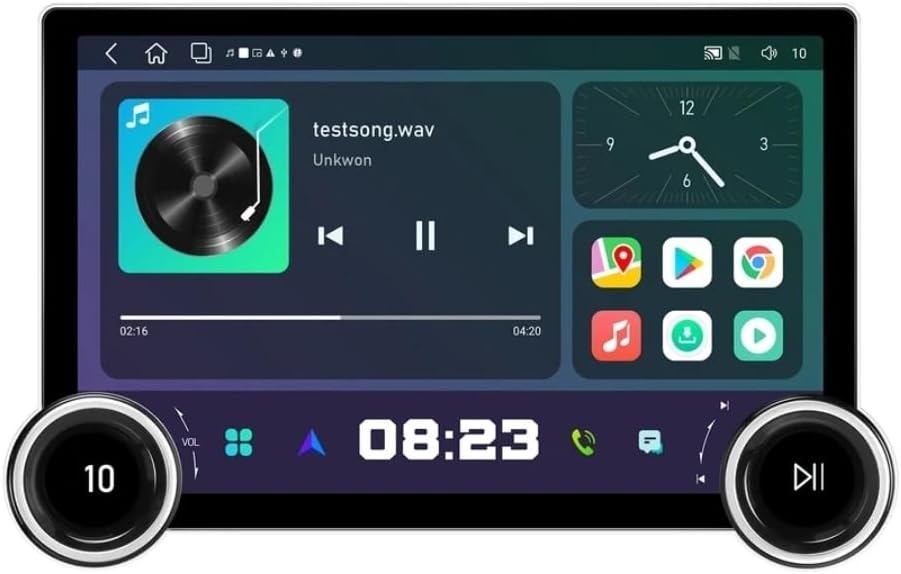11.8 Inch Diamond 2K Car Screen With Apple Carplay, Android Auto Wireless - Suitable for 9-10 Inch Frame, 4GB RAM, Fast Interface, Quick Boot, AHD Camera Included