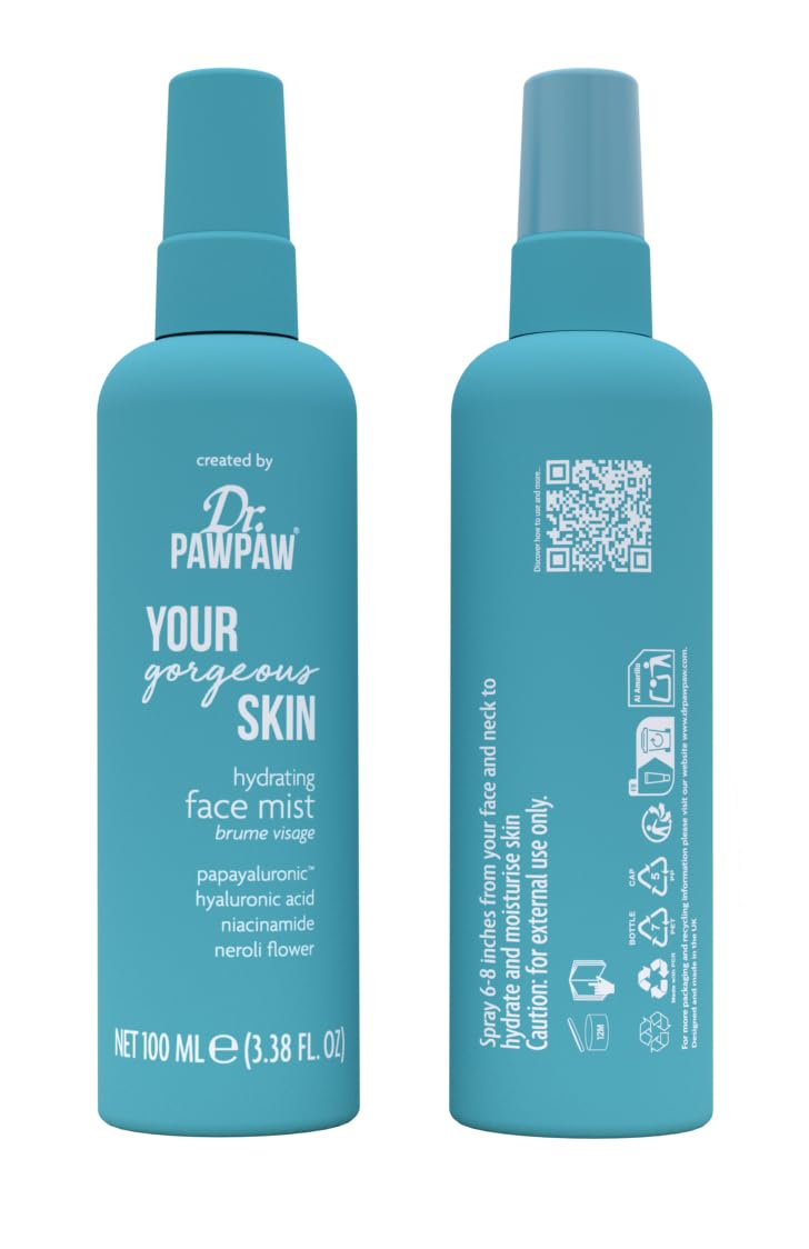 Dr. Pawpaw Your Gorgeous Skin Hydrating Face Mist, 3.38 fl oz, Papayaluronic, Hyaluronic Acid, Niacinamide, Neroli Flower - Image 2