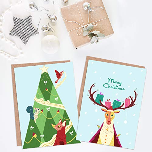 Wee Blue Coo Festive Cute and Quirky Christmas Card Pack, Pack of Cards, 17.5 x 12.5 cm - Image 4