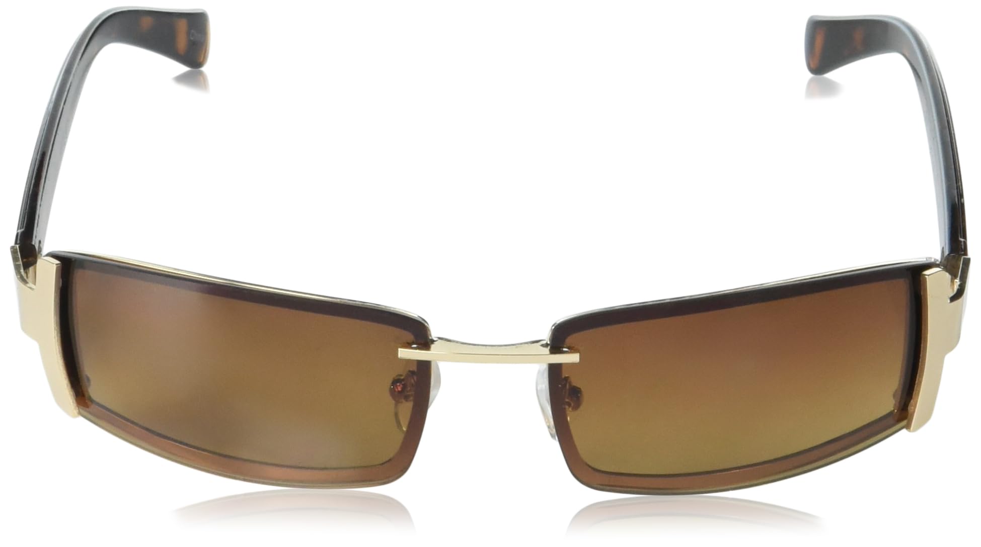 Southpole Gafas de sol rectangulares de metal retro delgadas para hombre