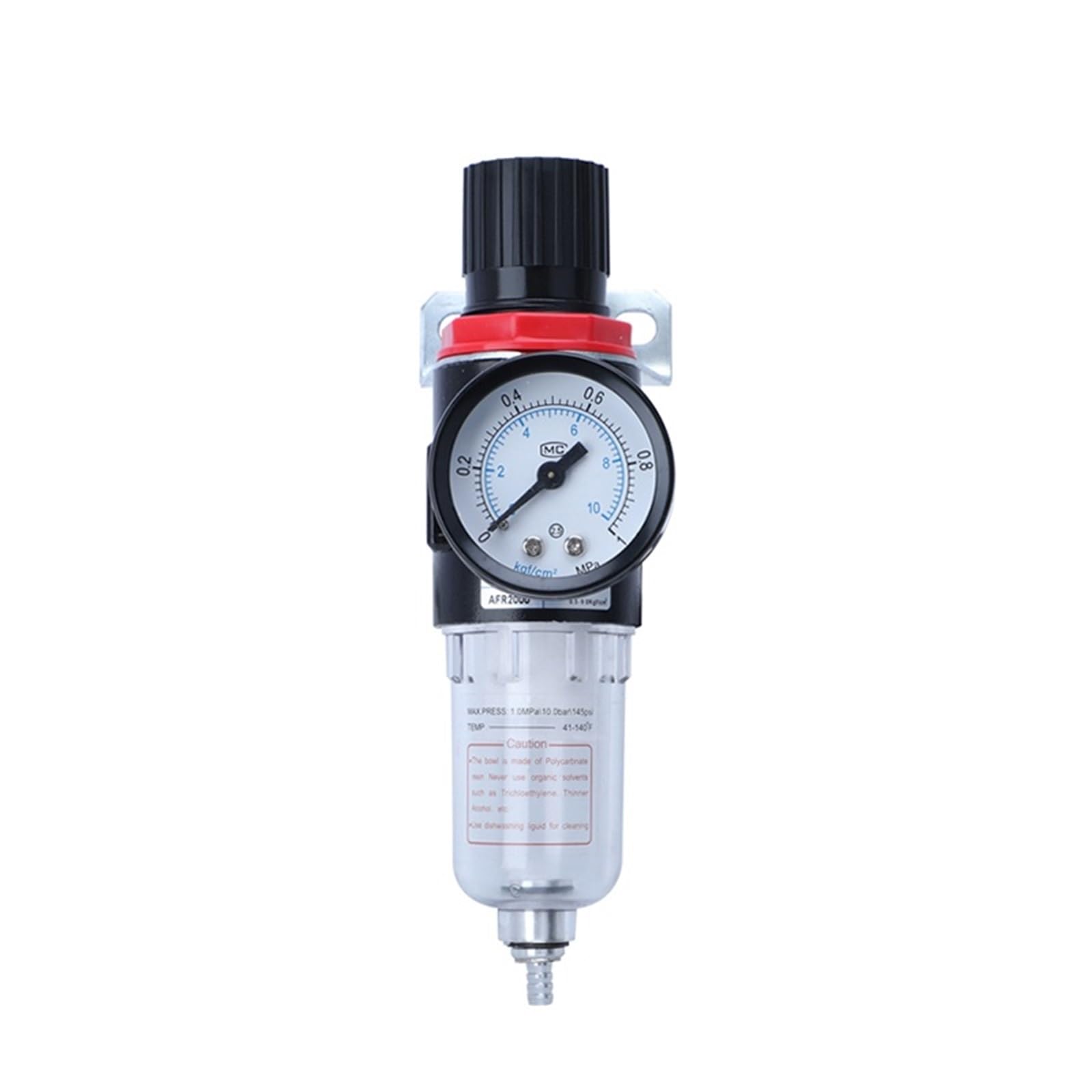 AFR-2000 regulador de filtro aire 1/4 pulgadas, medidor presión compresor, separación agua y aceite, conjunto con conector PC, válvula deslizante PM20, 1 Uds(AFR2000 PC10 C)