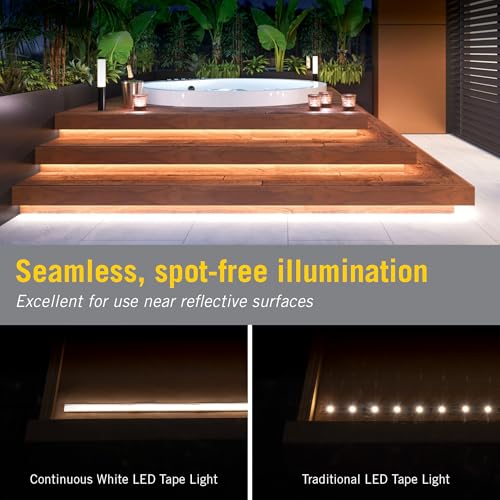 Image of Armacost Lighting RibbonFlex Pro COB Outdoor LED Strip Lights 24V, 3000k, 165 Lumens /Ft, 10M 171252