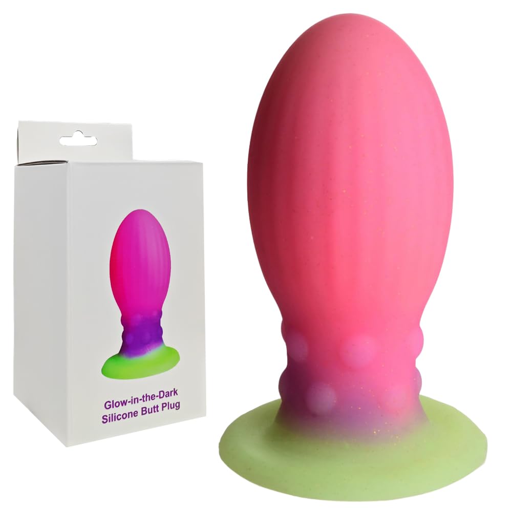 BeHorny Butt Plug 5.12'' Glow-in-the-Dark Silicone Butt Plug