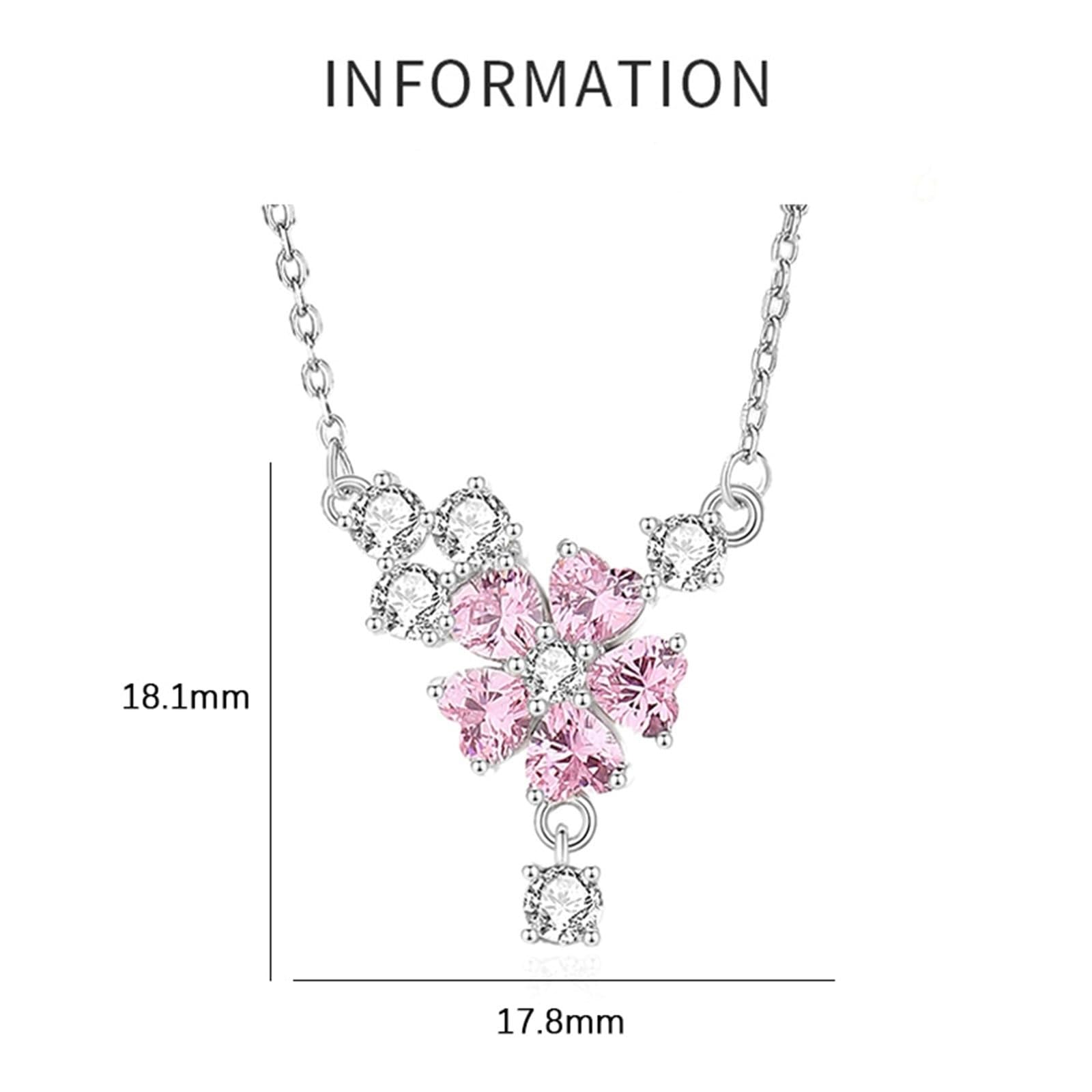 Collar de oro de 9 quilates con zafiro rosa creado en laboratorio y moissanita para mujer, collar de oro blanco para mujer, flores