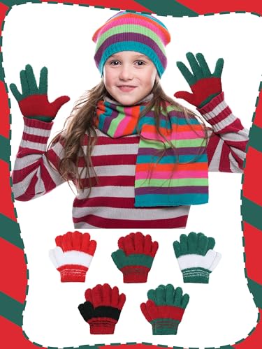 Image of Syhood 5 Pairs Kids Winter Gloves