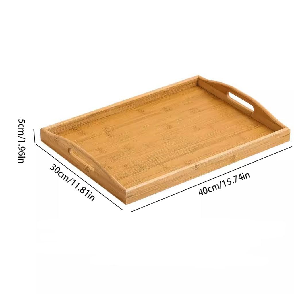 Bandeja para Servir té, Rectangular, para exhibir Tazas de té, para restaurantes, cafeterías, hoteles, Comidas, bandejas Grandes para Comer en el Regazo (C)